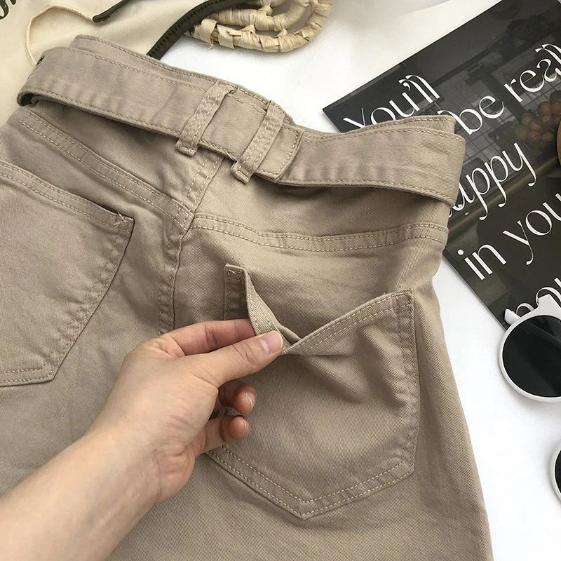 2023 Summer Safari Style Women Denim Pantskirt High-waist Short Slim A-line Jean Skirts Lady Anti-expose Lining Wide-leg Shorts - Image 6