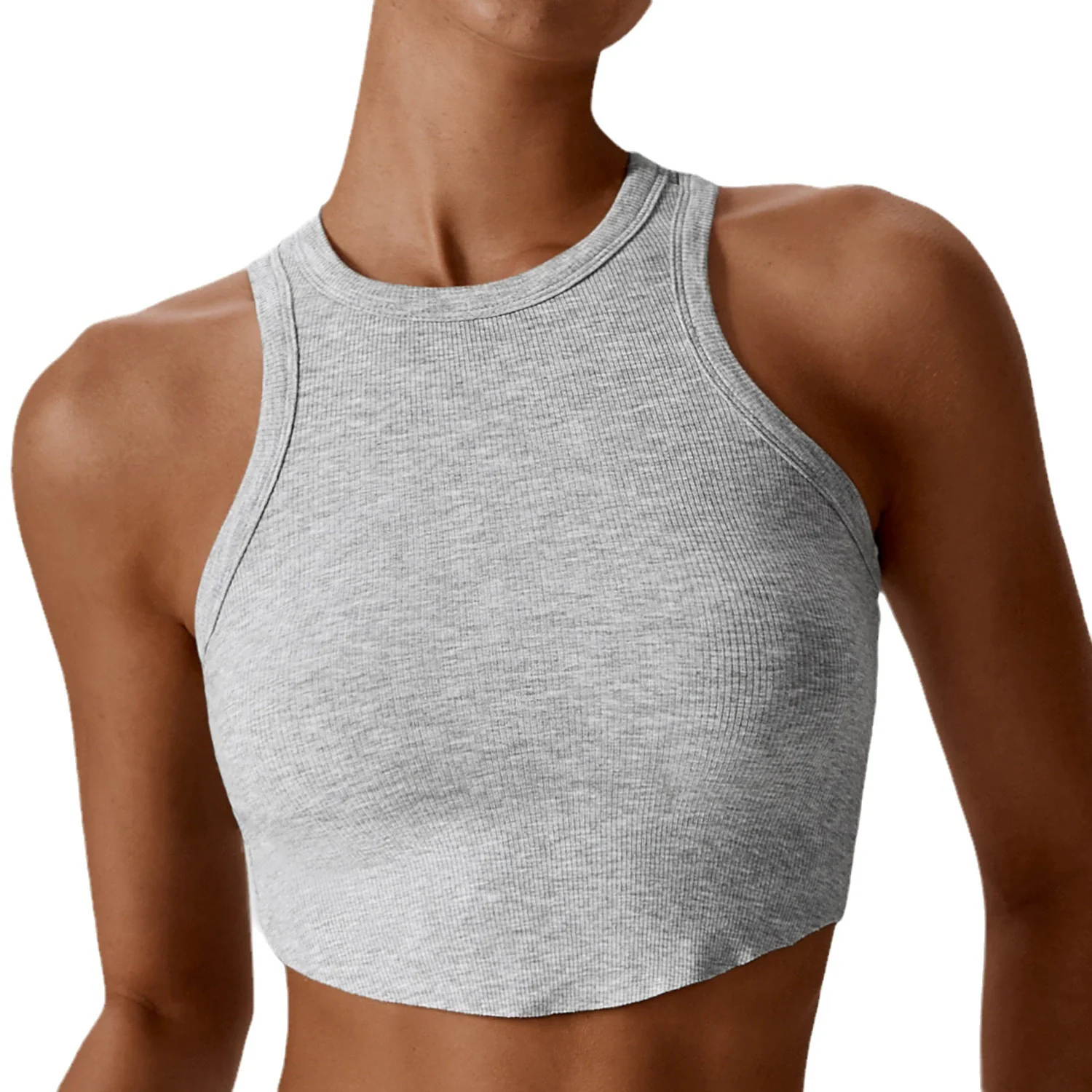 2023 Tight Back Yoga Clothes Breathable Exercise Vest I-Shaped T-Shirt Inner Match Sleeveless Workout Top without Chest Pad - Image 5