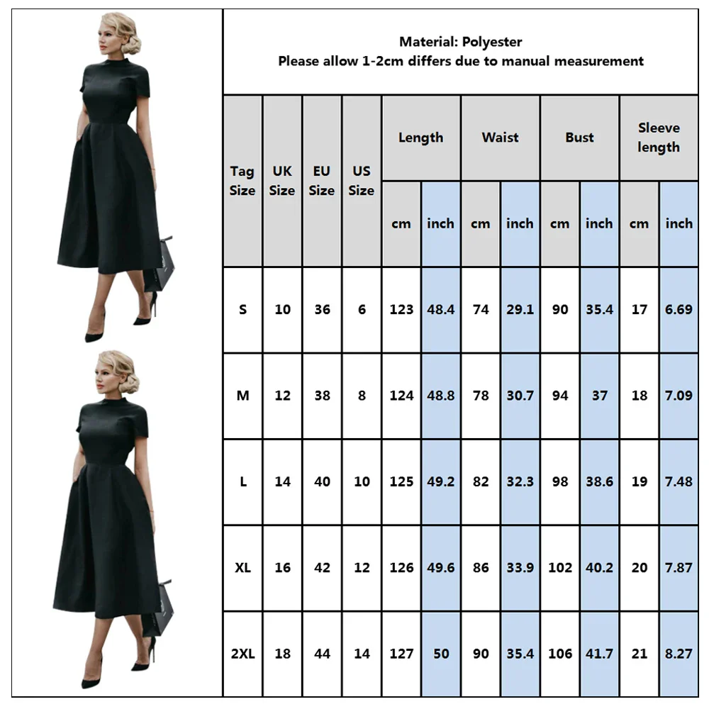 2023 Women Elegant Black Dress Half High Collar High Waist A-Line Dresses Slim Fit Dress Office Lady Female Solid Vestidos - Image 6