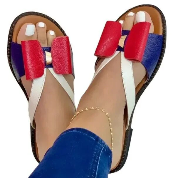2023 Women Slippers Cute Butterfly-Knot Casual Sandals Lady Slides Flats Slip-On Women Shoes for Women 2021 Zapatillas Mujer - Image 3