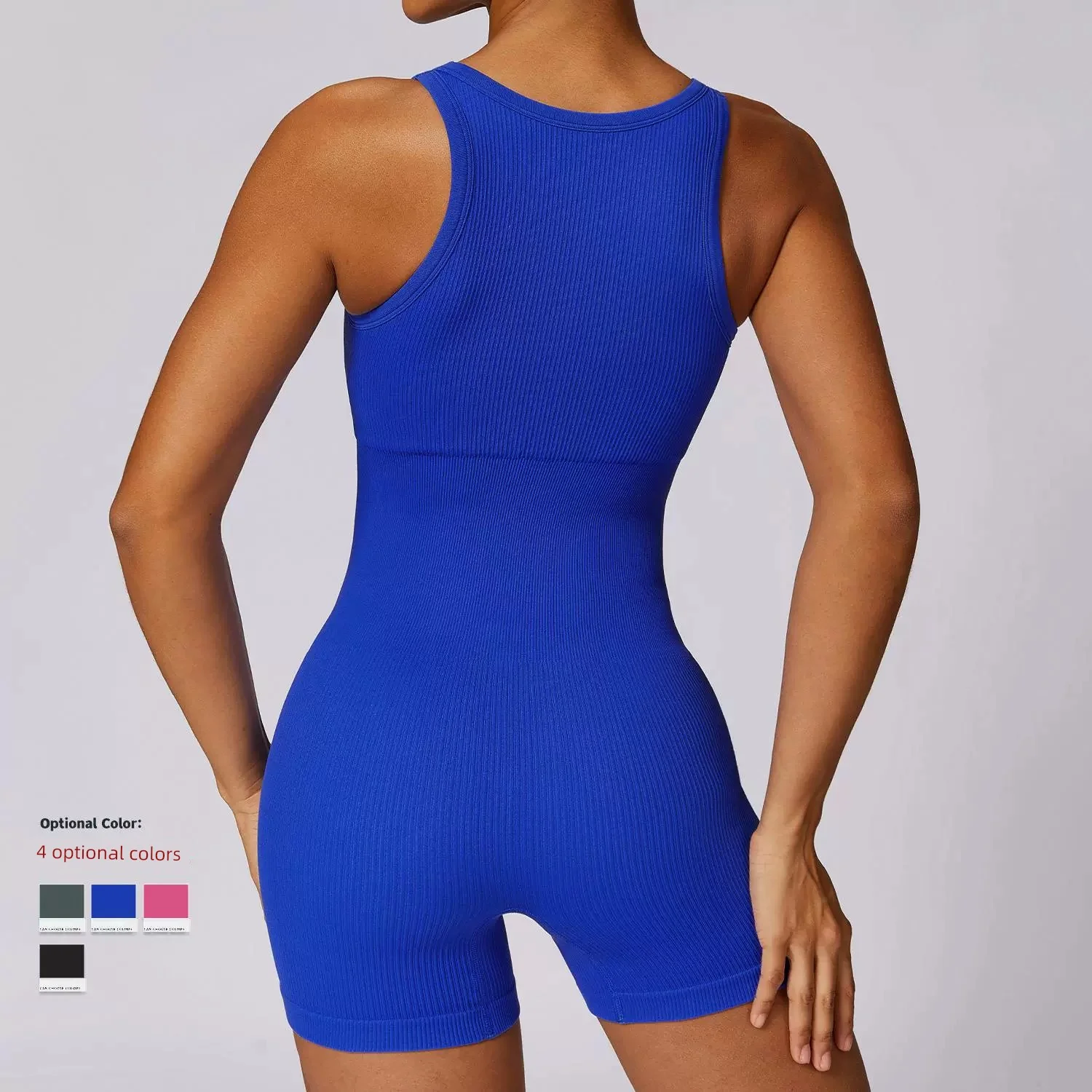 2024 Fashion High Elastic Belly Contracting Seamless Tight Yoga Jumpsuit Sports Fitness Hip Lifting Yoga Jumpsuit Women - Image 2