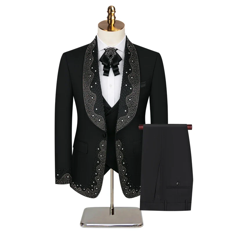 2024 High-grade Light Luxury Mens Suits Set 3 Pieces, Wedding Host Banquet Performance Party Blazer Dress with Pants Vest, S-3XL - Image 6