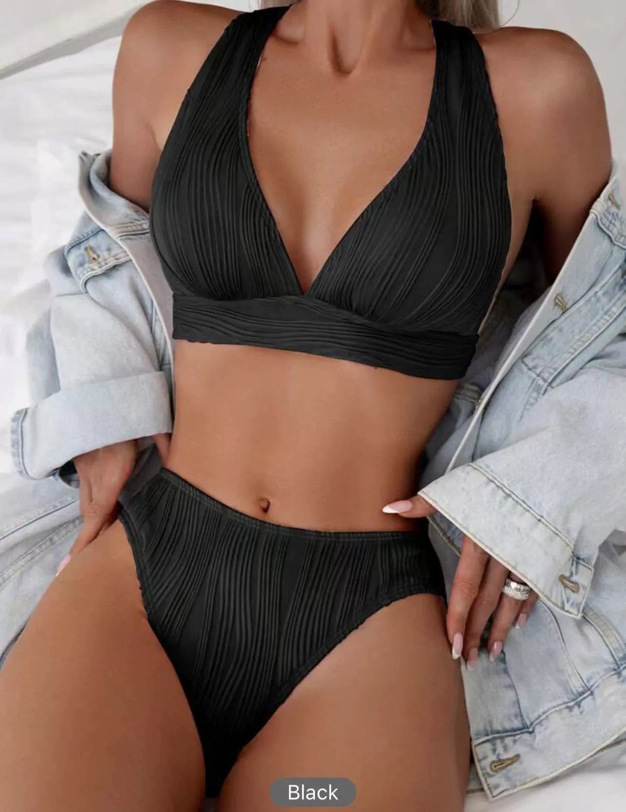 2024 New Arrival Print Quality Bikini Bikini European and American Lace up Separates Swimsuit Set Female Bikini Swimsuit - Image 6