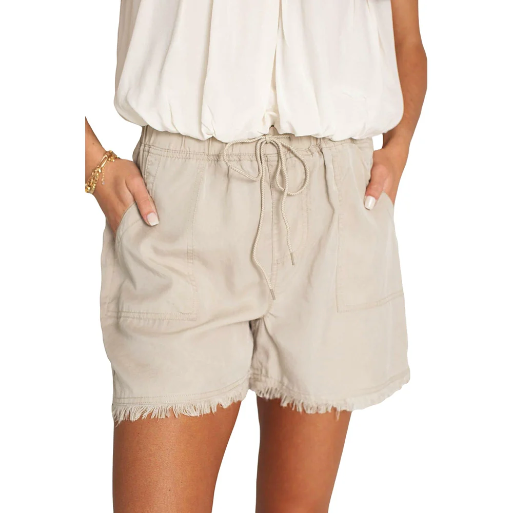 2024 New Arrival Waist-Controlled Lace-up Casual Pants for Women Fashion Summer Pure Color All-Matching Shorts Home Simple Shorts Women - Image 7
