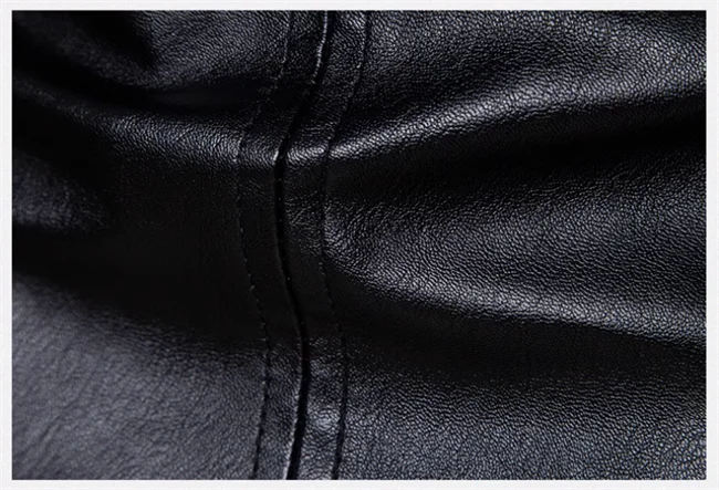 2024 New Men Business Casual Leather Jacket Black / khaki Fashion Male Suit Collar Coats Large Size 5XL Slim Fit Top - Image 25