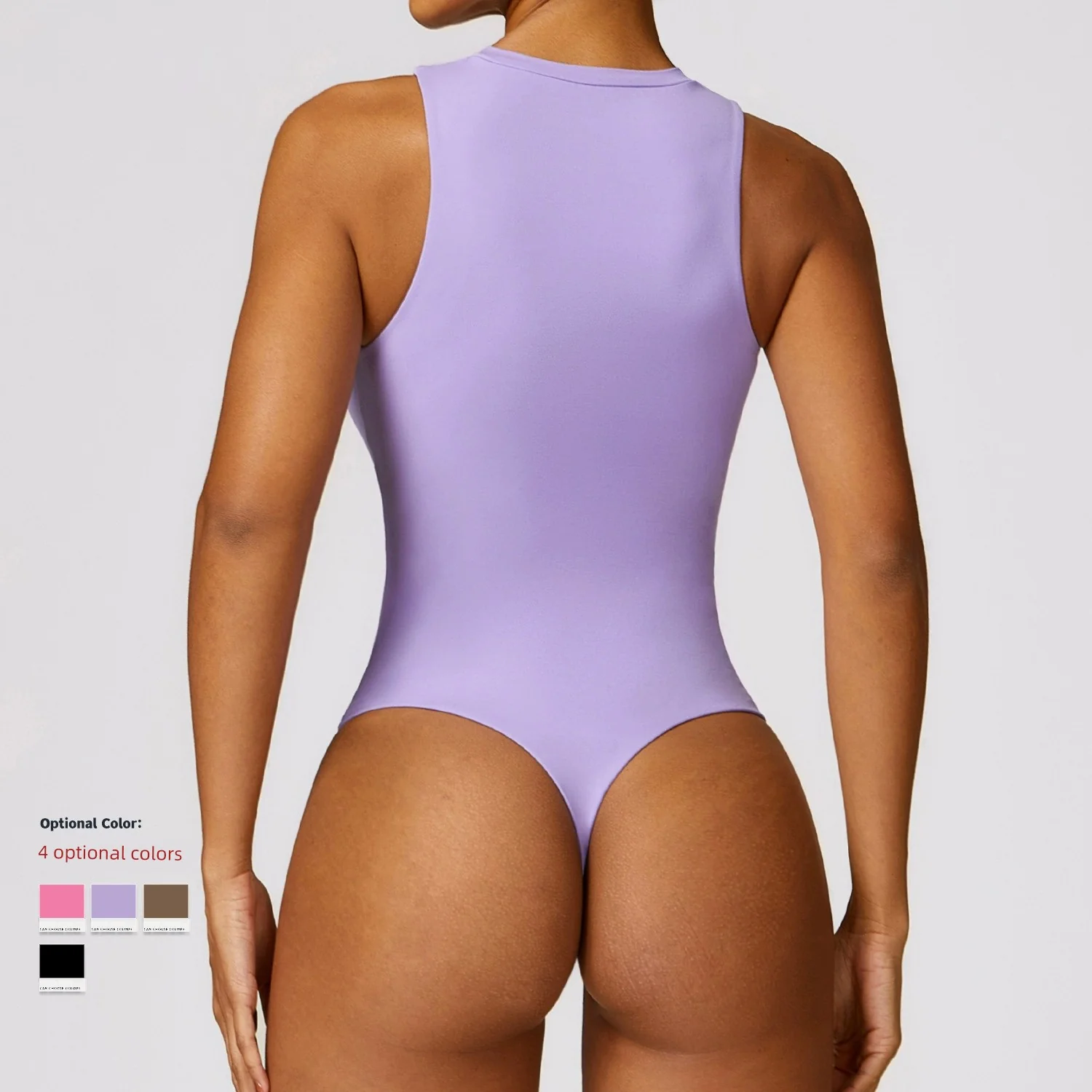 2024 Nude Feel Tight Yoga Jumpsuit Bottoming Slimming Dance Fitness Exercise Jumpsuit Women without Chest Pad - Image 2