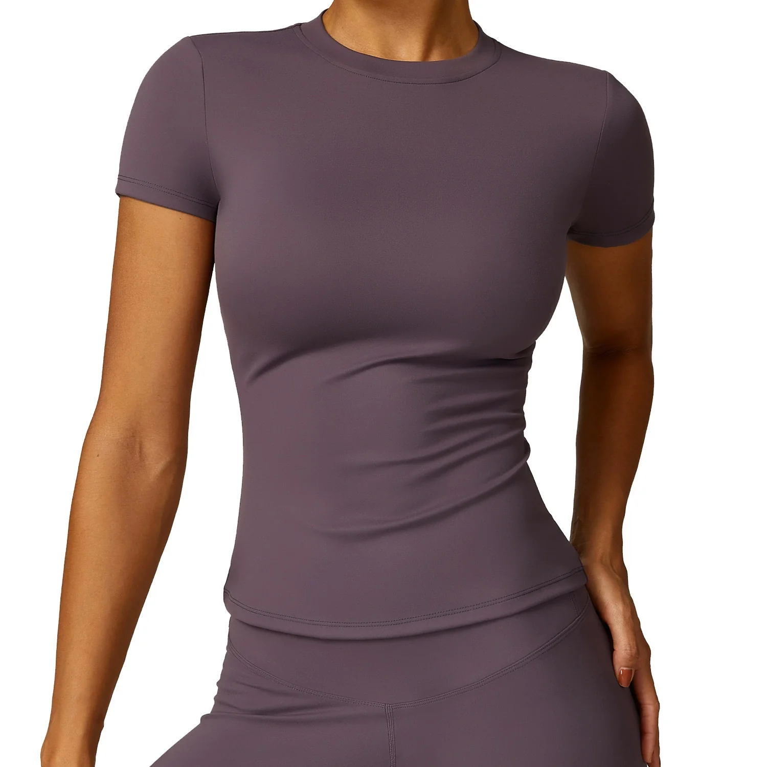 2024 Spring T-shirt Quick-Drying Yoga Clothes Short Sleeve Workout Top Blouse Outdoor Running Sports Short Sleeve Female 8455 - Image 5