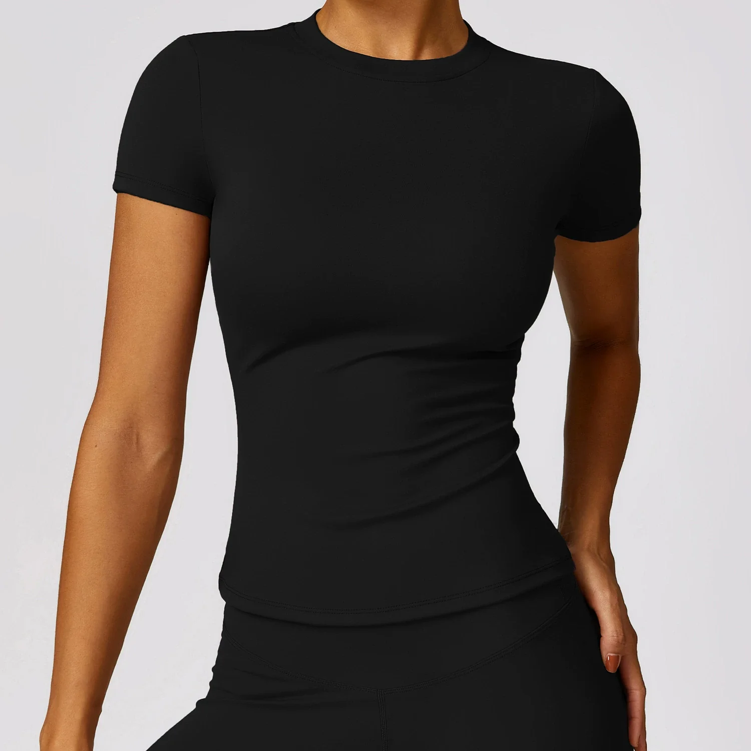 2024 Spring T-shirt Quick-Drying Yoga Clothes Short Sleeve Workout Top Blouse Outdoor Running Sports Short Sleeve Female 8455 - Image 7