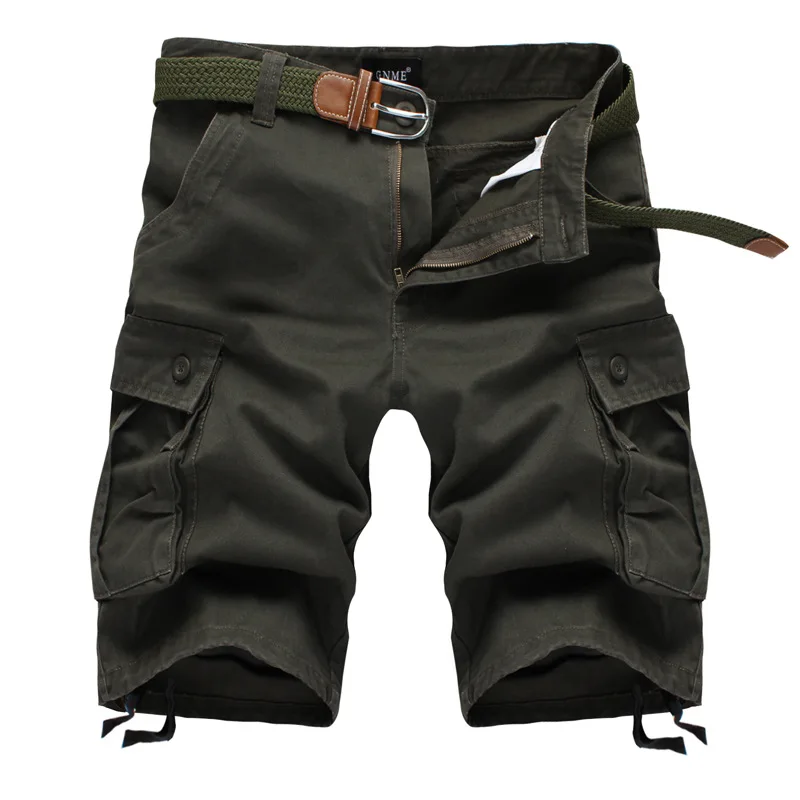 2024 Summer Men Shorts Fashion Plaid Beach Shorts Mens Casual Shorts Military Short Pants Male Bermuda Cargo Overalls No belt - Image 5