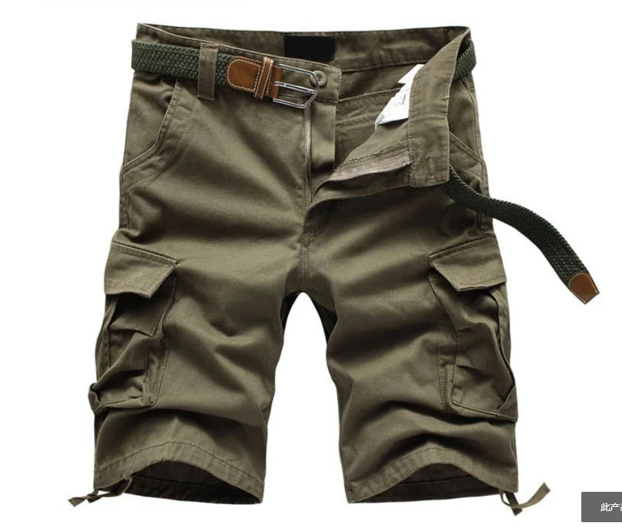 2024 Summer Men Shorts Fashion Plaid Beach Shorts Mens Casual Shorts Military Short Pants Male Bermuda Cargo Overalls No belt - Image 6