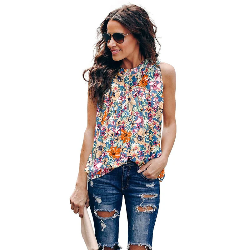 2024 Summer New Arrival Leopard Print Print Vest Women Fashion Fashion round Neck Pullover Sleeveless Pullover Tops Women - Image 7