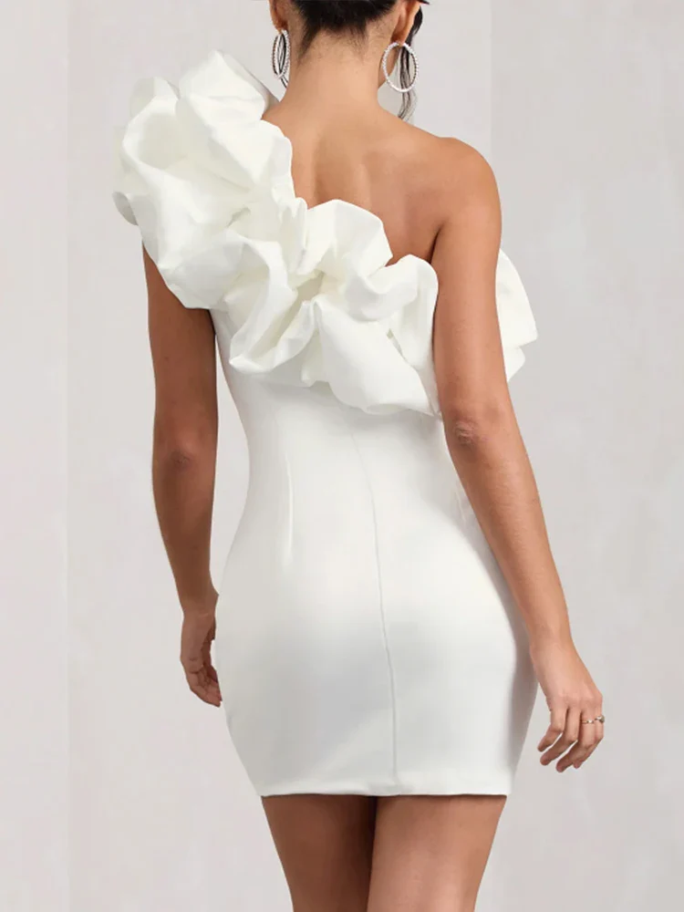 2024HotSellingPromWomen'sSlimFitSexyAngledCollarSleevelessBacklessFungusTubeTopHipDressElegantSolidColorPartyBanquetEveningDress - Image 2