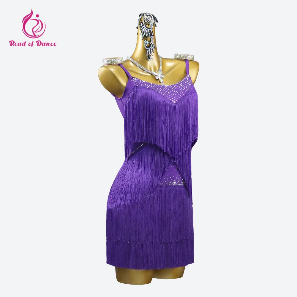 2025 Dress For Dance Parties Dancewear Women's Latin Dance Suit Sexy Clothing Kids Fringed Skirt Practice Ballroom Costume Stage - Image 2