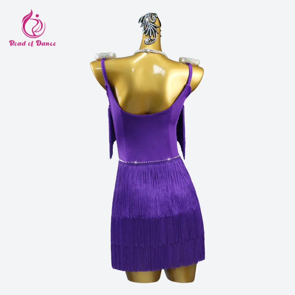 2025 Dress For Dance Parties Dancewear Women's Latin Dance Suit Sexy Clothing Kids Fringed Skirt Practice Ballroom Costume Stage - Image 4