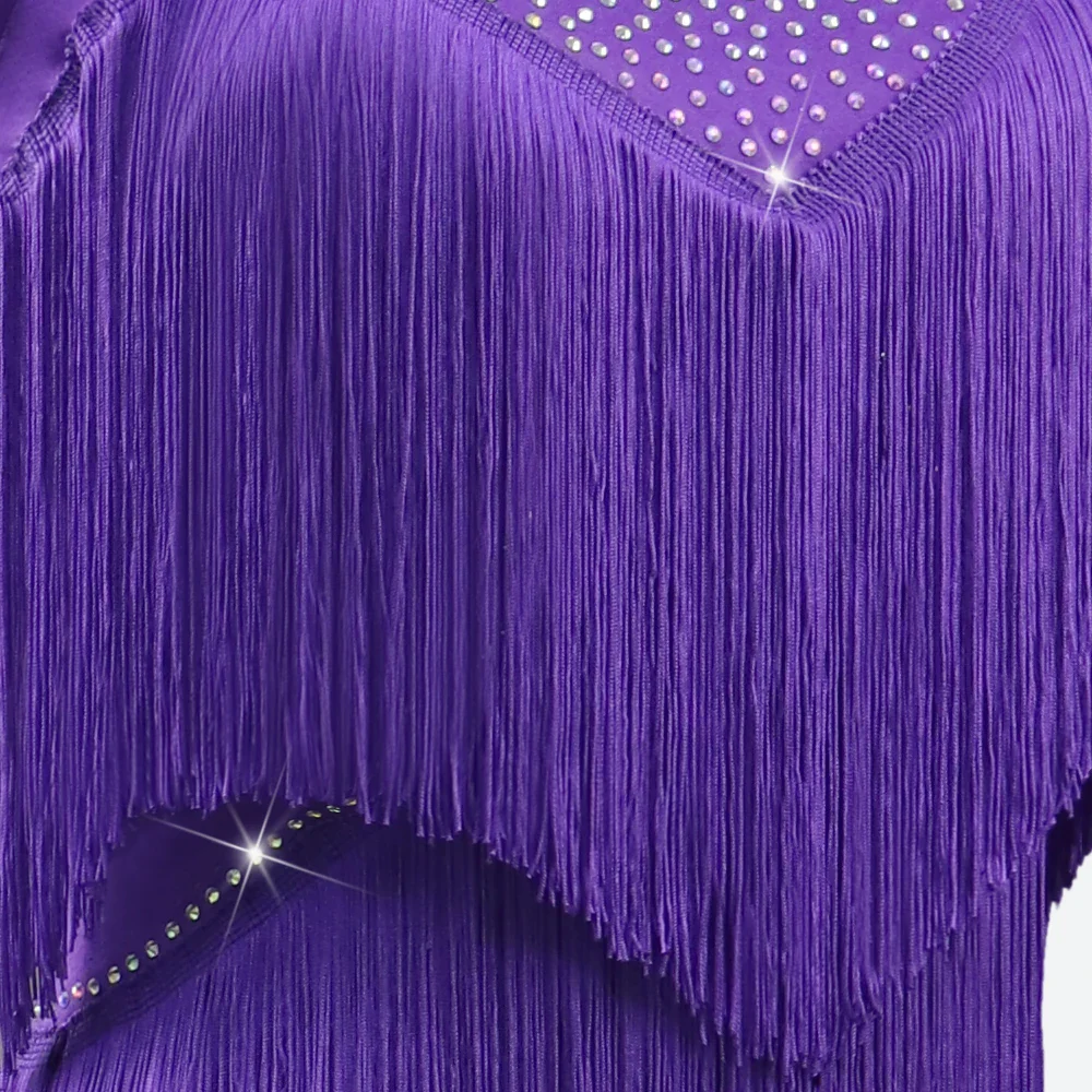 2025 Dress For Dance Parties Dancewear Women's Latin Dance Suit Sexy Clothing Kids Fringed Skirt Practice Ballroom Costume Stage - Image 5