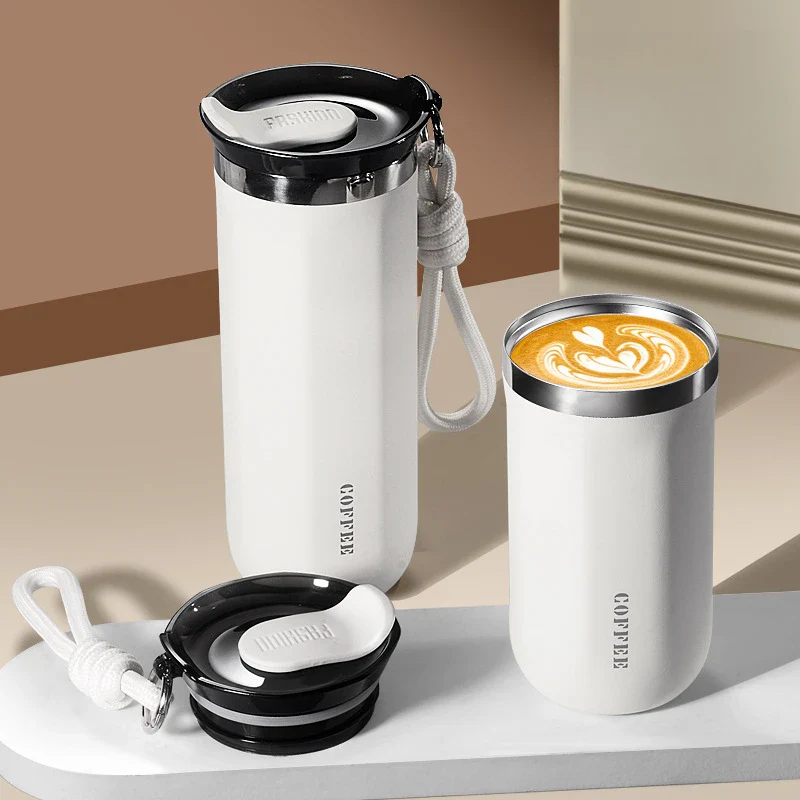 2025 New 304 Stainless Steel Insulated Water Cup Business Office Portable Cold Coffee Cup Advertising Gift Cup - Image 2