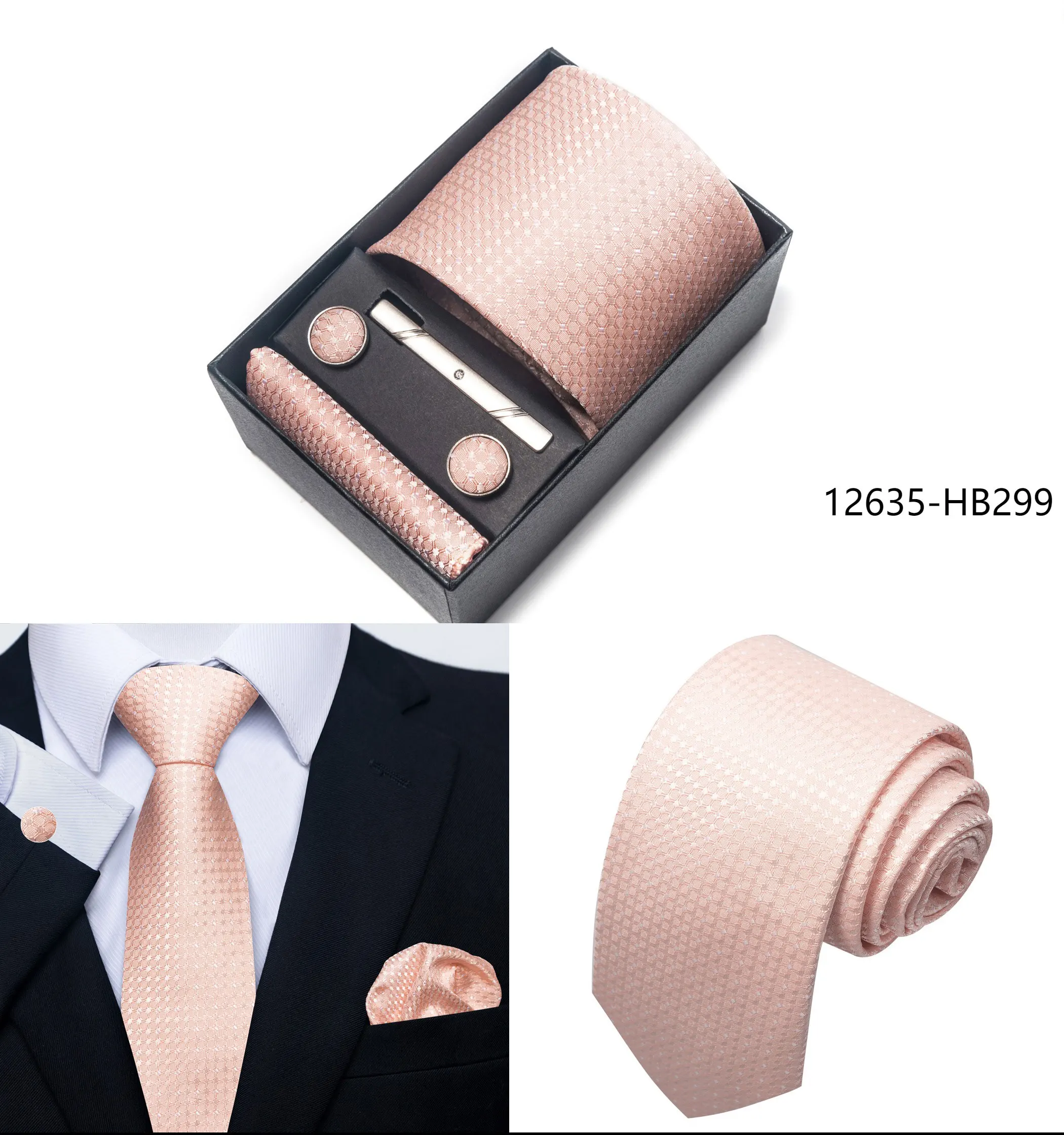 2025 New Design Fashion Brown Paisley Tie Handkerchief Cufflink Set For Men Necktie Clothing Accessories Birthday Present - Image 18