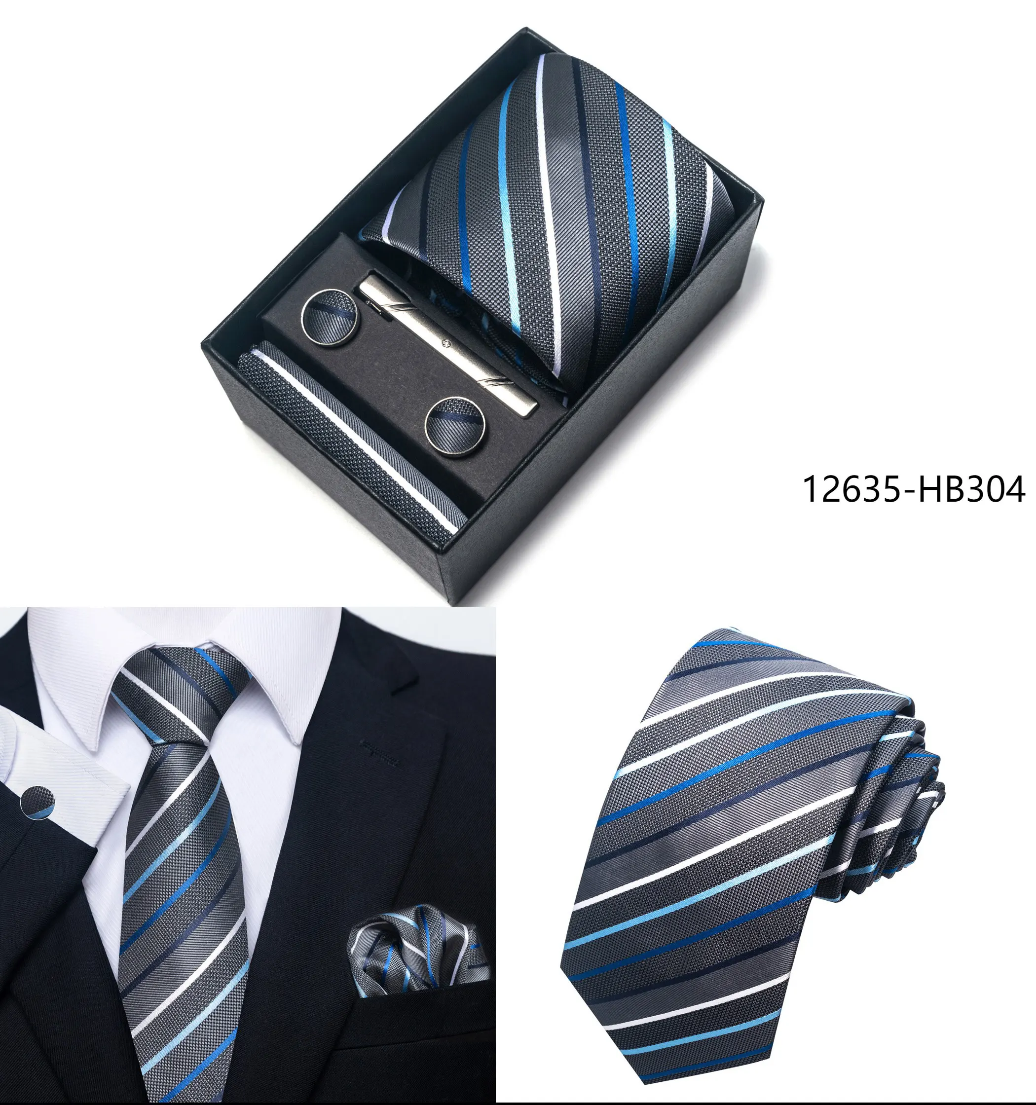 2025 New Design Fashion Brown Paisley Tie Handkerchief Cufflink Set For Men Necktie Clothing Accessories Birthday Present - Image 23