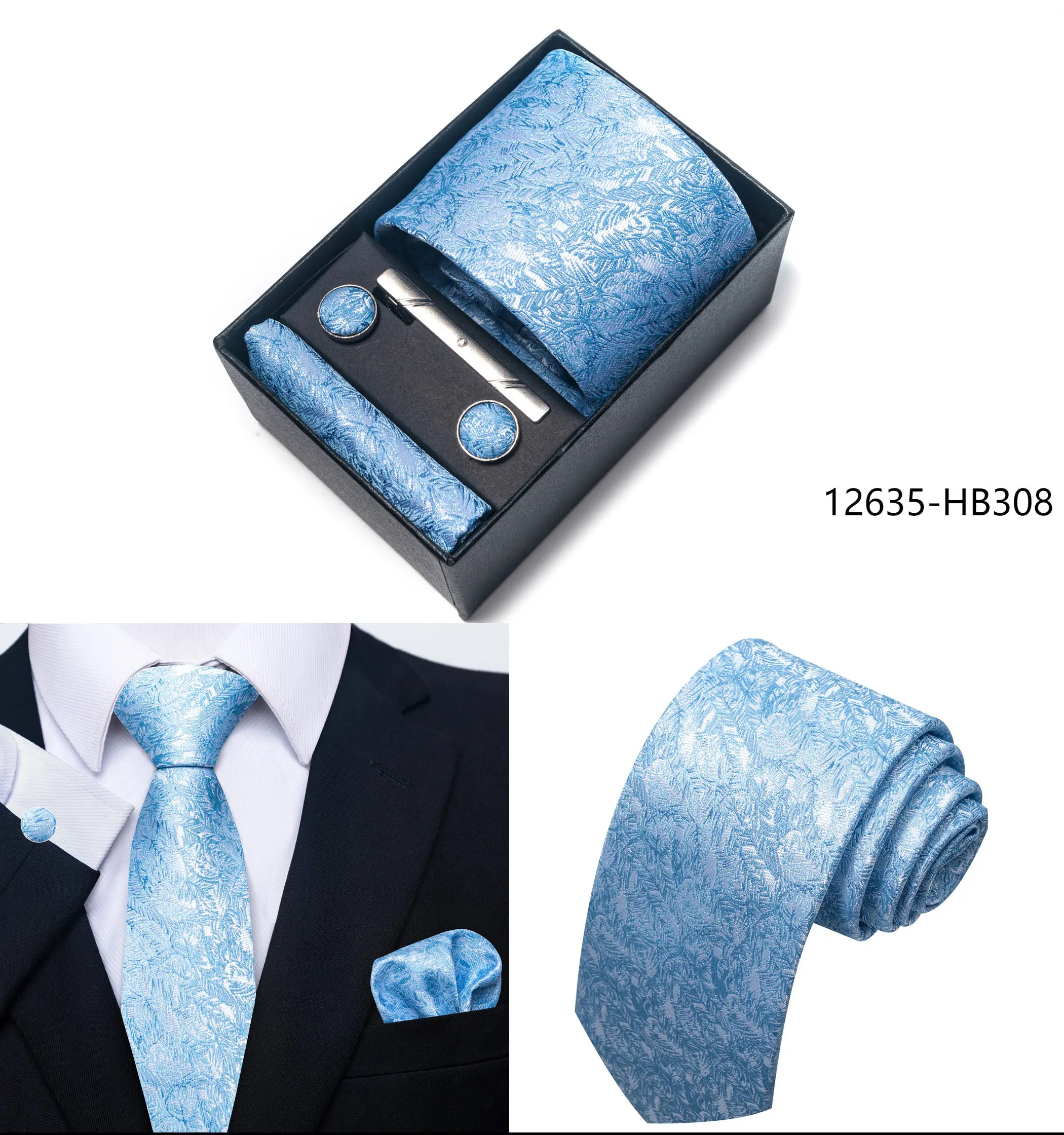 2025 New Design Fashion Brown Paisley Tie Handkerchief Cufflink Set For Men Necktie Clothing Accessories Birthday Present - Image 27