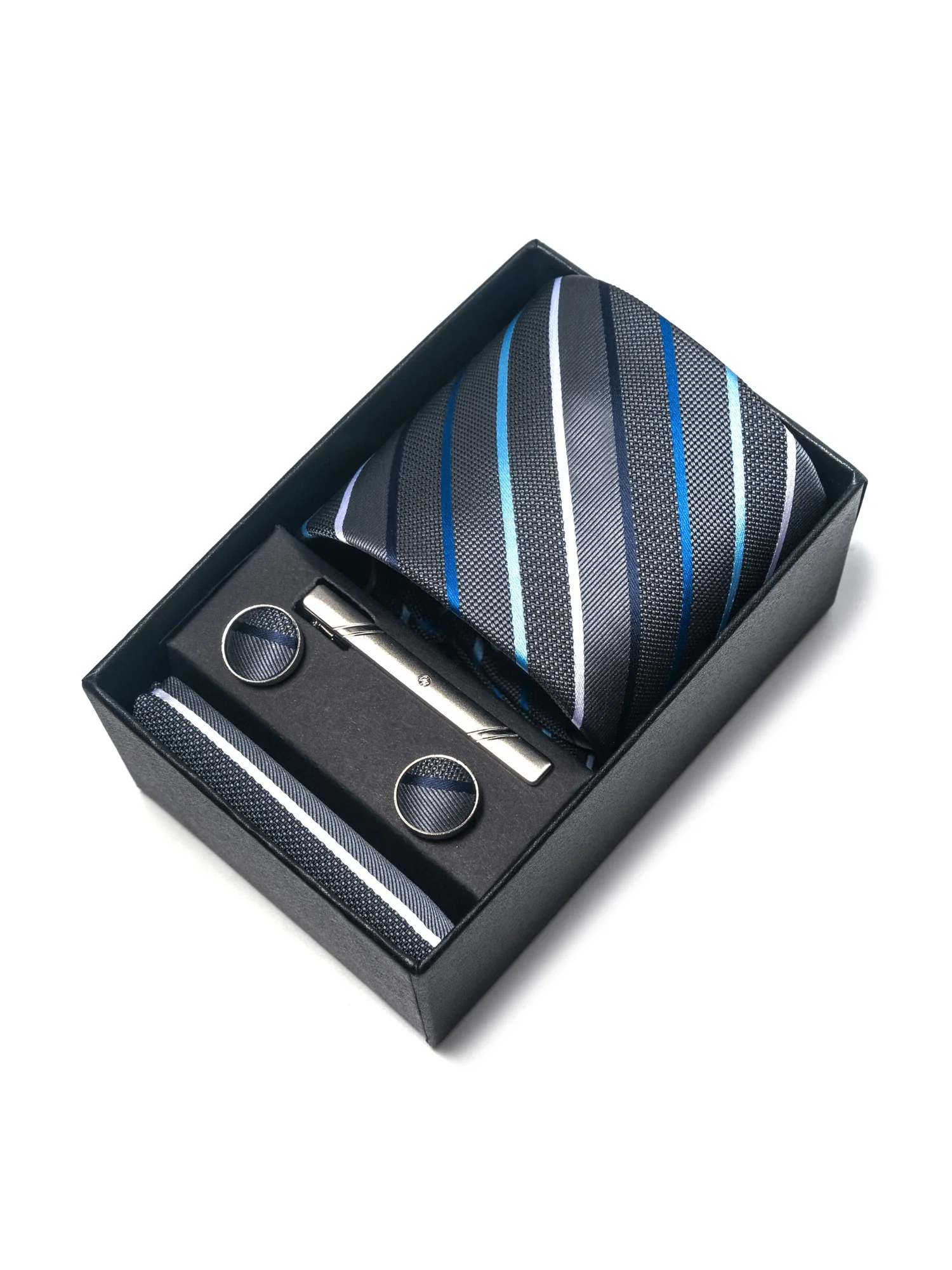 2025 New Design Fashion Brown Paisley Tie Handkerchief Cufflink Set For Men Necktie Clothing Accessories Birthday Present - Image 3