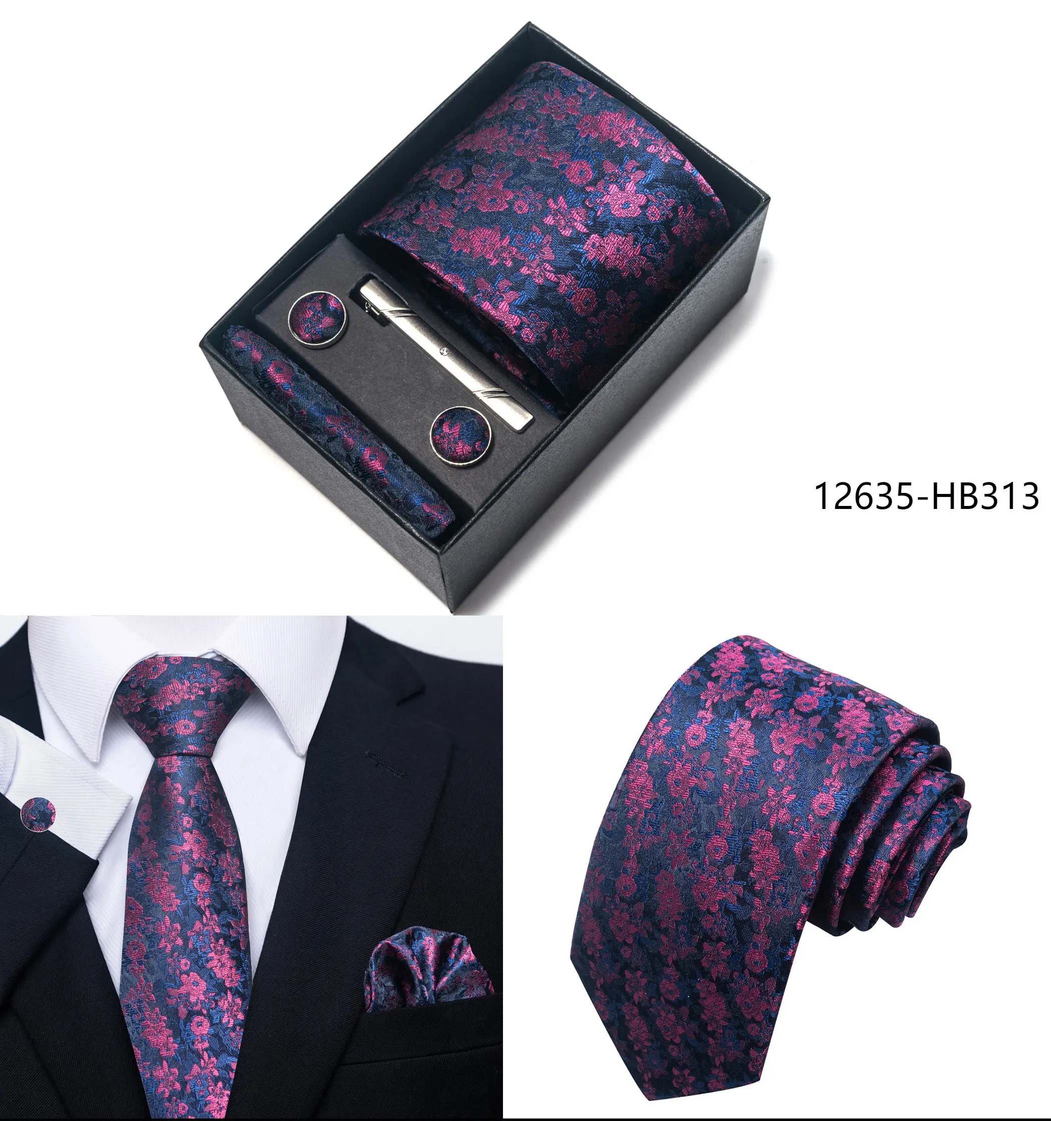 2025 New Design Fashion Brown Paisley Tie Handkerchief Cufflink Set For Men Necktie Clothing Accessories Birthday Present - Image 32