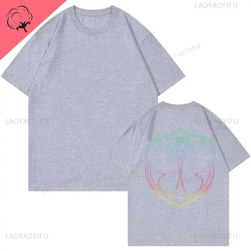 2025 Tomorrowlands Music EDC Electric Syllabic Wear Around The Disco Clothes Pure Cotton Man Women T-shirt Round Collar Tops - Image 10