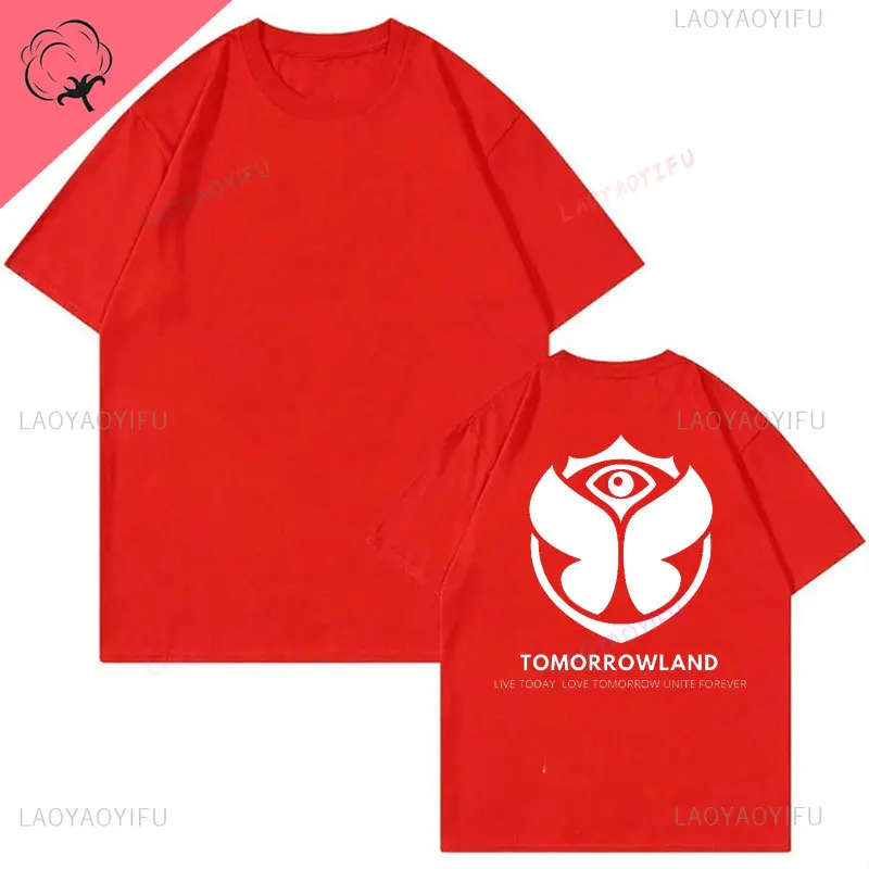 2025 Tomorrowlands Music EDC Electric Syllabic Wear Around The Disco Clothes Pure Cotton Man Women T-shirt Round Collar Tops - Image 11
