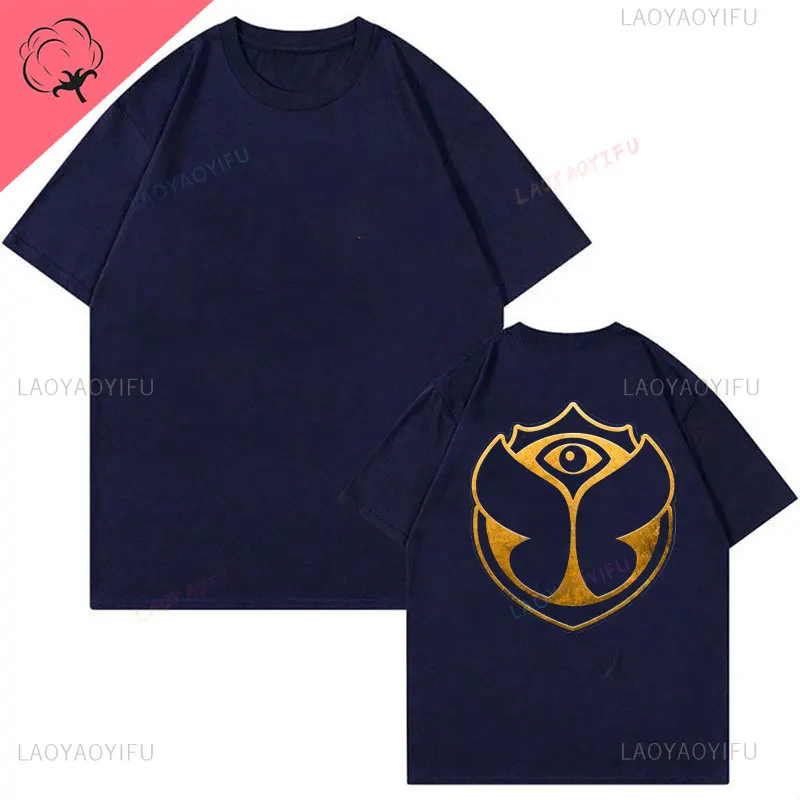 2025 Tomorrowlands Music EDC Electric Syllabic Wear Around The Disco Clothes Pure Cotton Man Women T-shirt Round Collar Tops - Image 12