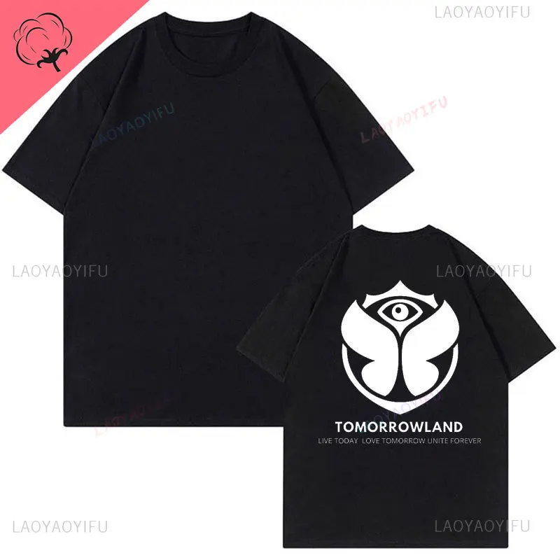 2025 Tomorrowlands Music EDC Electric Syllabic Wear Around The Disco Clothes Pure Cotton Man Women T-shirt Round Collar Tops - Image 13