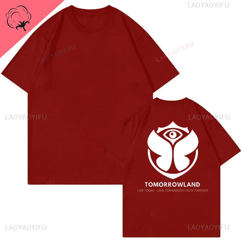 2025 Tomorrowlands Music EDC Electric Syllabic Wear Around The Disco Clothes Pure Cotton Man Women T-shirt Round Collar Tops - Image 14