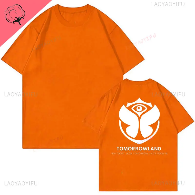 2025 Tomorrowlands Music EDC Electric Syllabic Wear Around The Disco Clothes Pure Cotton Man Women T-shirt Round Collar Tops - Image 16