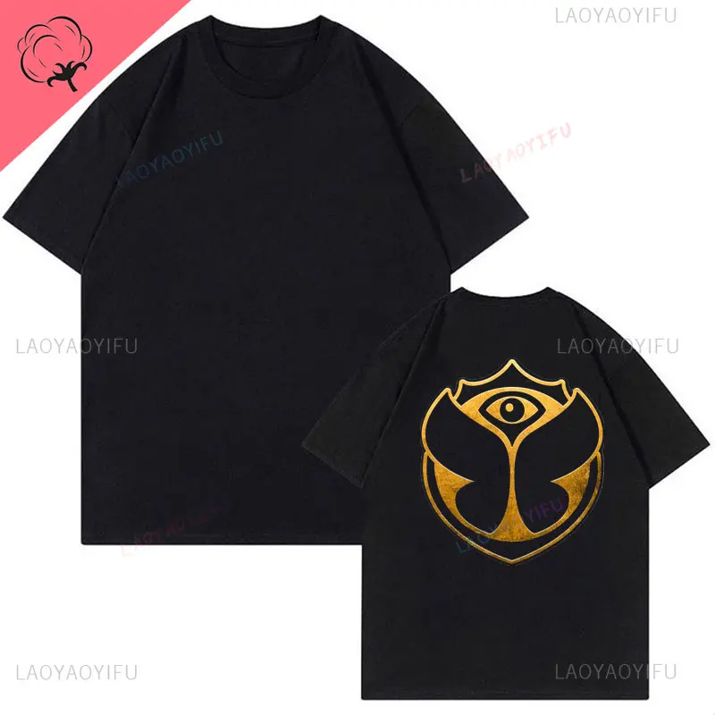 2025 Tomorrowlands Music EDC Electric Syllabic Wear Around The Disco Clothes Pure Cotton Man Women T-shirt Round Collar Tops - Image 19