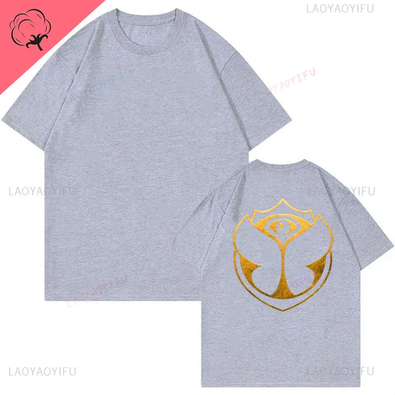 2025 Tomorrowlands Music EDC Electric Syllabic Wear Around The Disco Clothes Pure Cotton Man Women T-shirt Round Collar Tops - Image 21