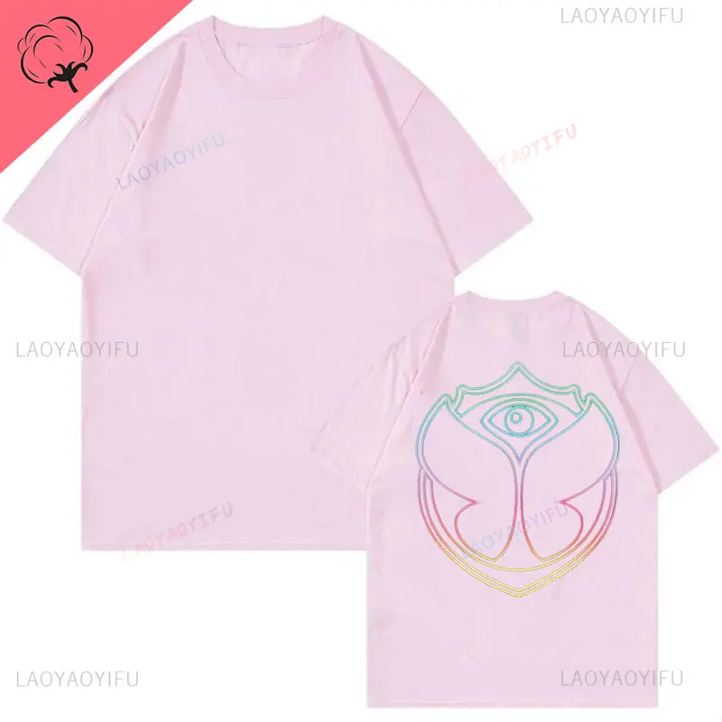 2025 Tomorrowlands Music EDC Electric Syllabic Wear Around The Disco Clothes Pure Cotton Man Women T-shirt Round Collar Tops - Image 22