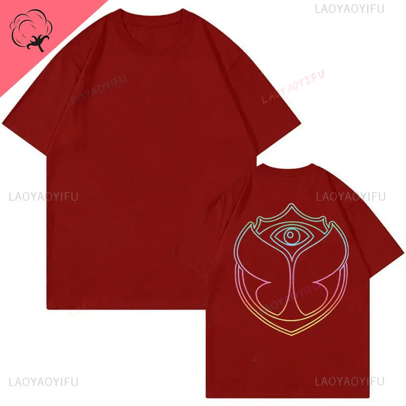 2025 Tomorrowlands Music EDC Electric Syllabic Wear Around The Disco Clothes Pure Cotton Man Women T-shirt Round Collar Tops - Image 23