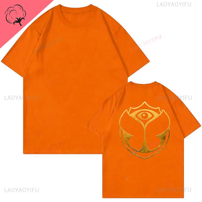2025 Tomorrowlands Music EDC Electric Syllabic Wear Around The Disco Clothes Pure Cotton Man Women T-shirt Round Collar Tops - Image 24