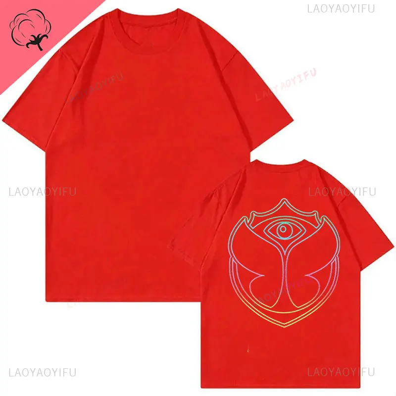 2025 Tomorrowlands Music EDC Electric Syllabic Wear Around The Disco Clothes Pure Cotton Man Women T-shirt Round Collar Tops - Image 25