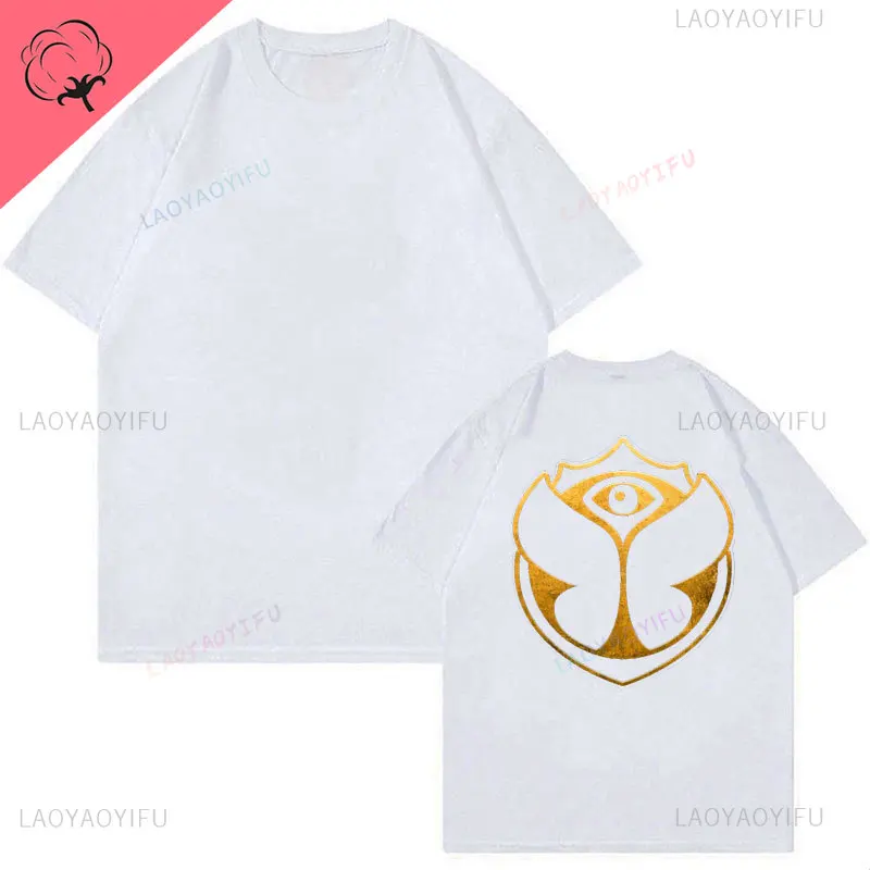 2025 Tomorrowlands Music EDC Electric Syllabic Wear Around The Disco Clothes Pure Cotton Man Women T-shirt Round Collar Tops - Image 26