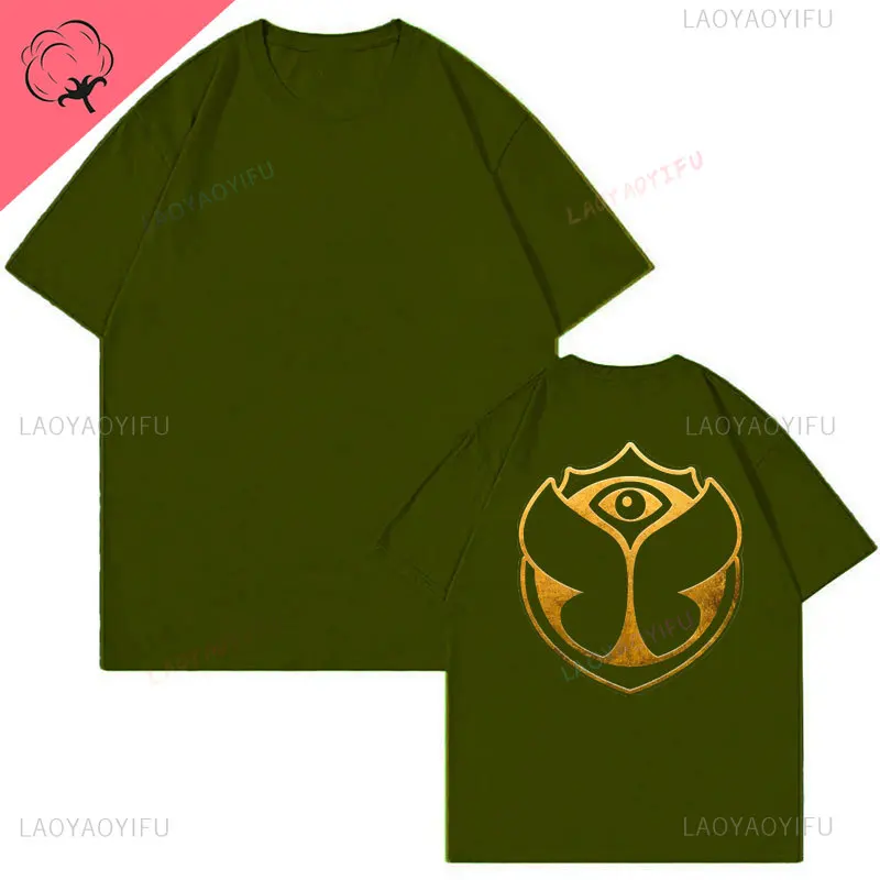 2025 Tomorrowlands Music EDC Electric Syllabic Wear Around The Disco Clothes Pure Cotton Man Women T-shirt Round Collar Tops - Image 28