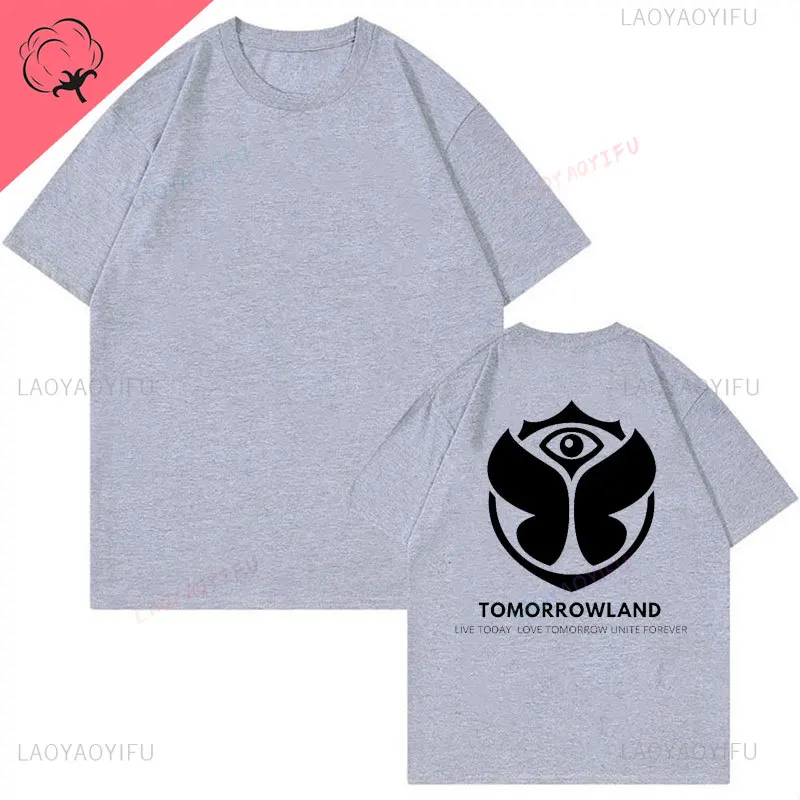 2025 Tomorrowlands Music EDC Electric Syllabic Wear Around The Disco Clothes Pure Cotton Man Women T-shirt Round Collar Tops - Image 29