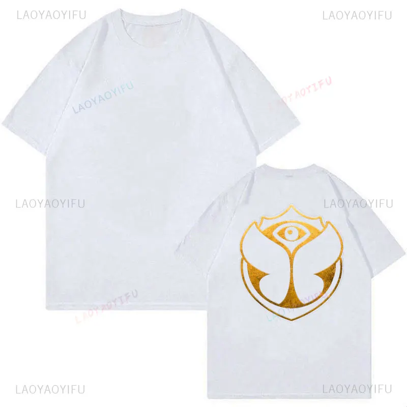 2025 Tomorrowlands Music EDC Electric Syllabic Wear Around The Disco Clothes Pure Cotton Man Women T-shirt Round Collar Tops - Image 6