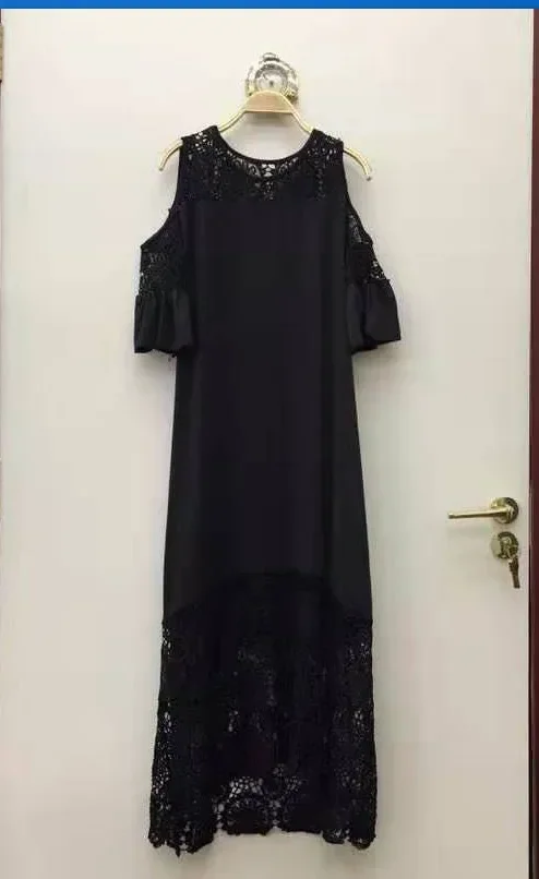 2025 Women's Lace Stitching Ruffle Short-Sleeved Strapless Dress Elegant Ladies' Summer Evening Club Party Dresses Woman Vestido - Image 11