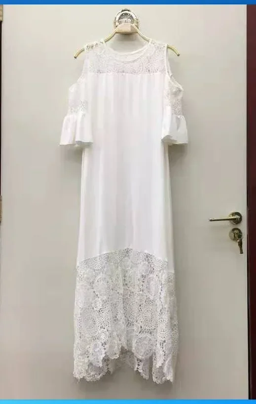 2025 Women's Lace Stitching Ruffle Short-Sleeved Strapless Dress Elegant Ladies' Summer Evening Club Party Dresses Woman Vestido - Image 8