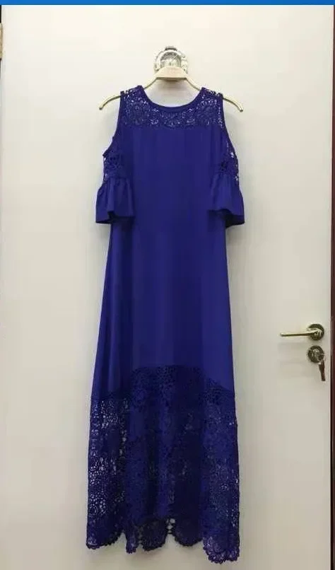 2025 Women's Lace Stitching Ruffle Short-Sleeved Strapless Dress Elegant Ladies' Summer Evening Club Party Dresses Woman Vestido - Image 12