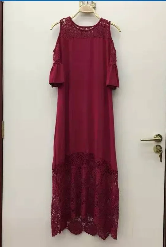 2025 Women's Lace Stitching Ruffle Short-Sleeved Strapless Dress Elegant Ladies' Summer Evening Club Party Dresses Woman Vestido - Image 8
