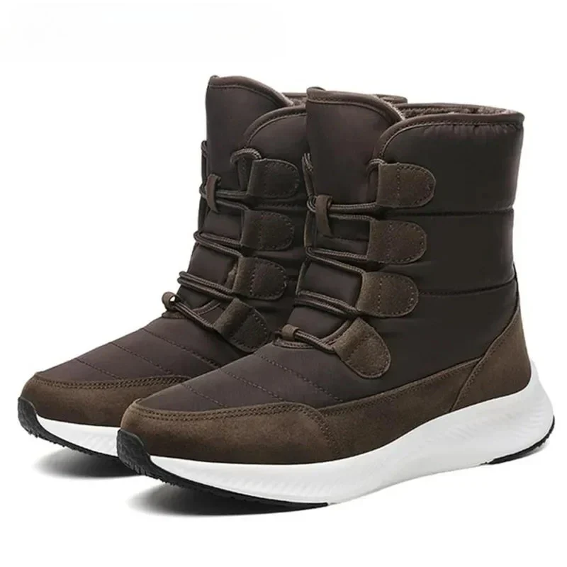 2025 Women's Shoes Winter Fashion Ankle Boots Women Keep Warm Female Lace Up Waterproof Boots Ankle Shoes Street Nurse Boots - Image 2