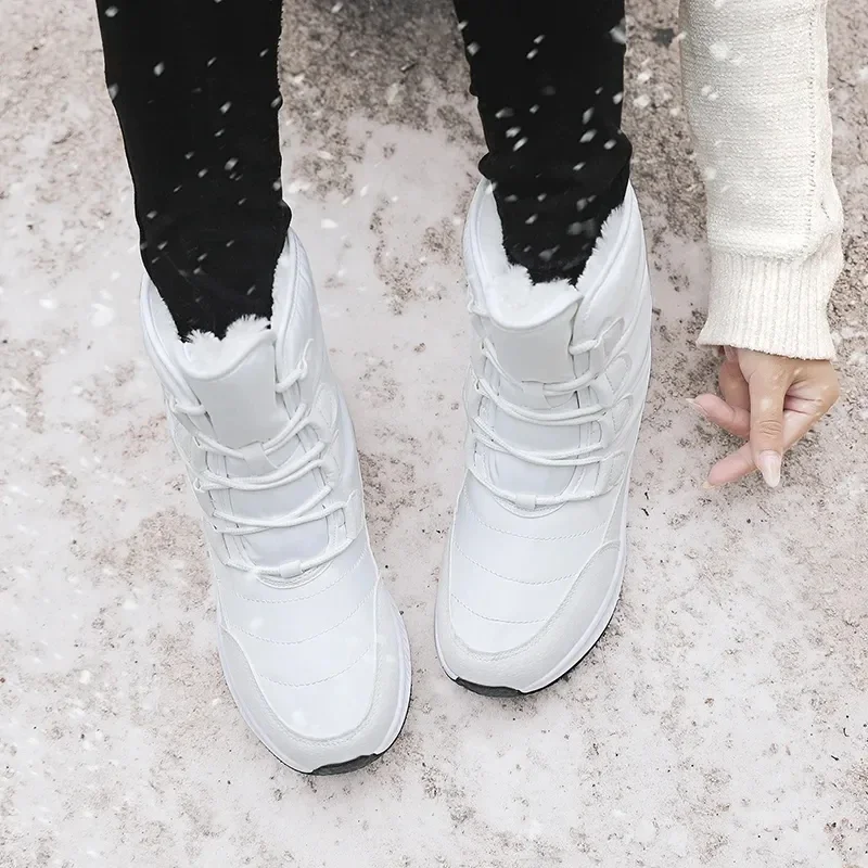 2025 Women's Shoes Winter Fashion Ankle Boots Women Keep Warm Female Lace Up Waterproof Boots Ankle Shoes Street Nurse Boots - Image 7