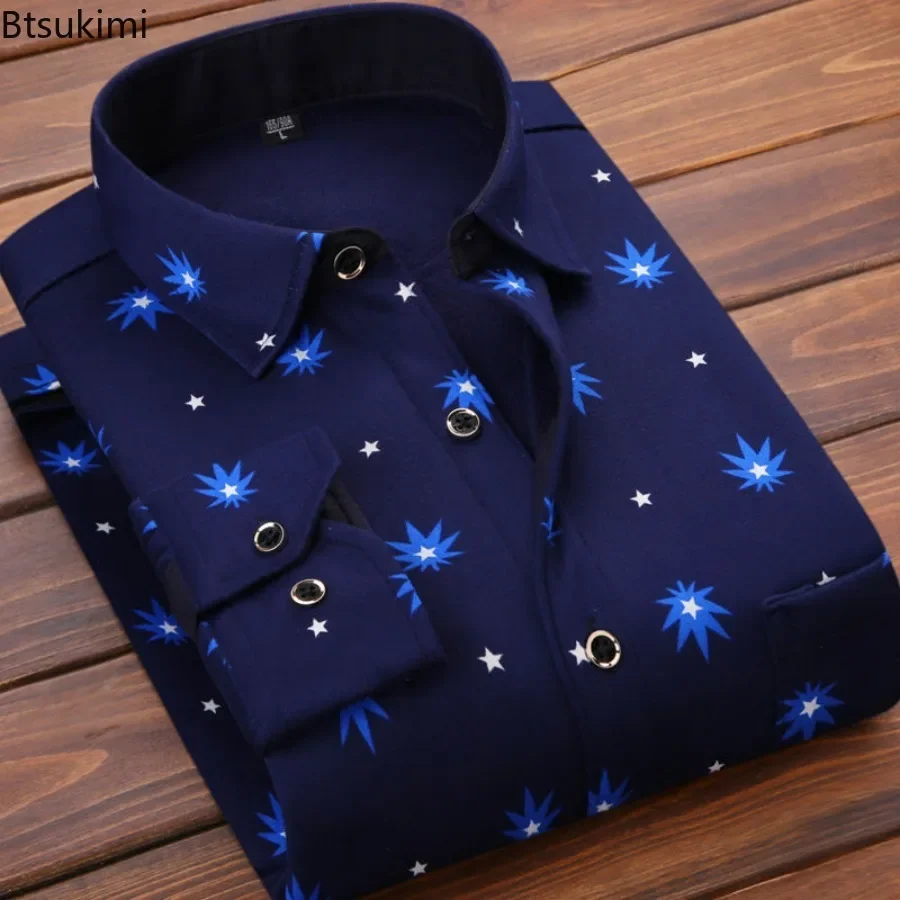 2025Men's Casual Warm Shirts Autumn Winter Long Sleeve Plaid Shirt Thick Warm Tops Men High Quality Soft Large Size Shirt Camisa - Image 3