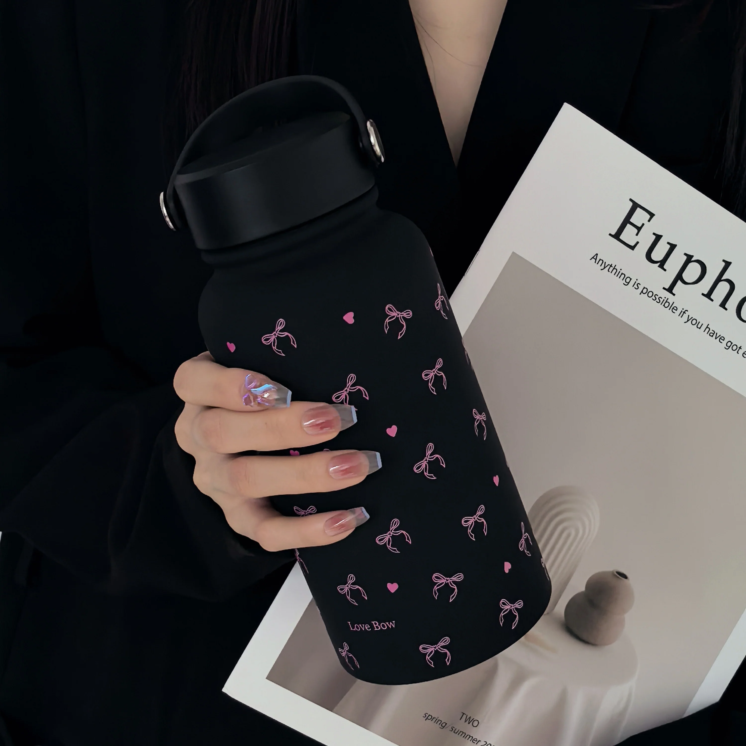 22oz 650ml Insulated Stainless Steel Water Bottle - Sports Water Bottles with Silicone Coating, Double-Wall Thermal Insulation, Leak-Proof Design, Carrying Handle, and Thermal Coffee Cup Function - Ideal for Outdoor Enthusias - Image 4