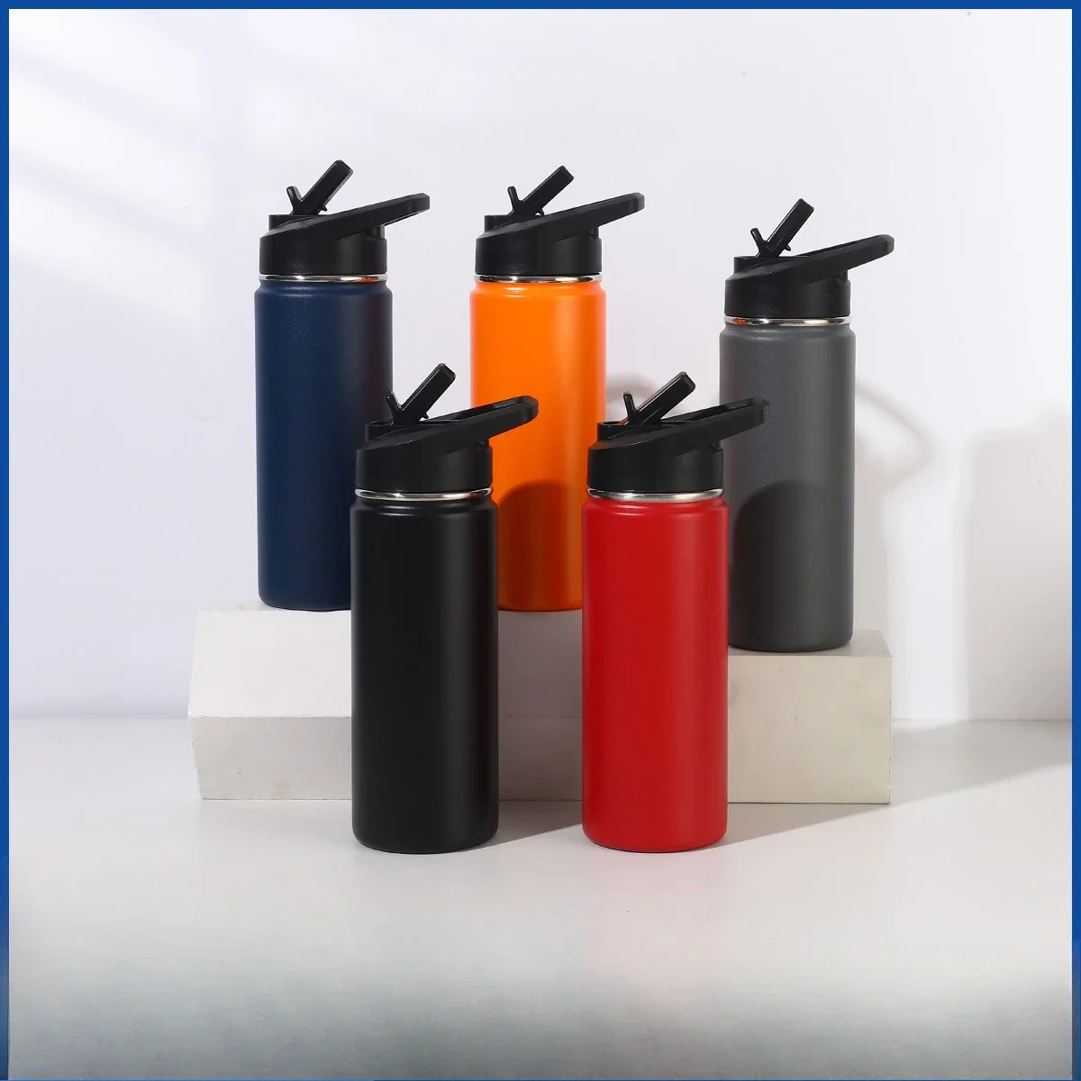 22oz Double Layered 304 Stainless Steel Vacuum Insulated Thermos Sports Water Cup Portable Outdoor Cycling Kettle - Image 2